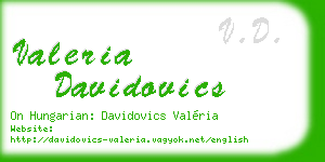 valeria davidovics business card