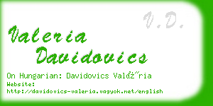 valeria davidovics business card